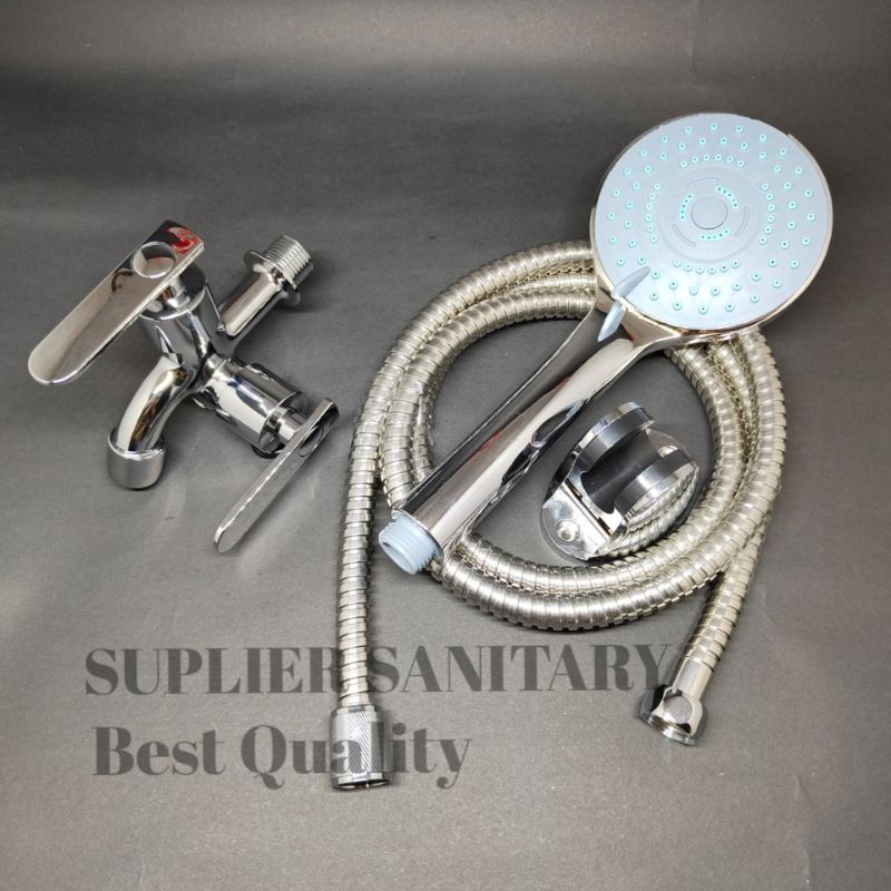 Shower mandi paket kran cabang/hand shower set/kran cabang