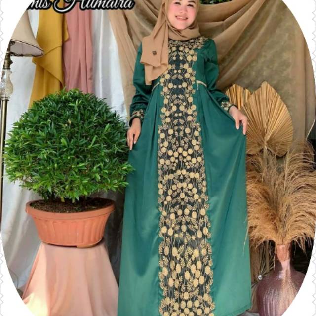 New arrival gamis pesta humaira terbaru satin Velvet