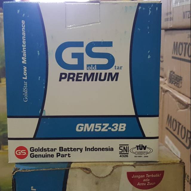  Aki motor mio sporty  Vega R GOLD STAR GM5Z 3B Shopee 