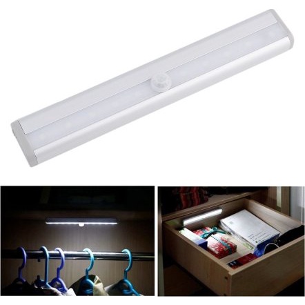 [ORI] LAMPU LED STRIP SENSOR OTOMATIS | Lampu Pintar 10 LED IR Infrared Motion Sensor Gerak Otomatis