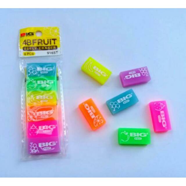 

(9165) (isi 6)penghapus pensil big /Eraser
