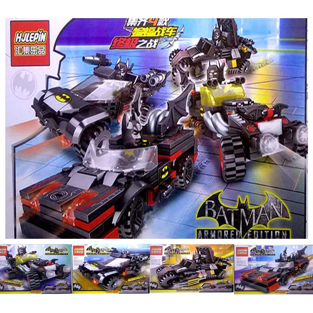 Brick Lego HJLEPIN 6953  Batman Mobil Collection set 4 box 637pcs