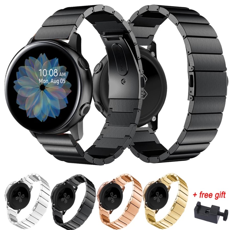 STRAP TALI JAM TANGAN - STAINLESS STYLE ONE BEAD 20MM - FOR SAMSUNG GALAXY WATCH ACTIVE 1 &amp; 2