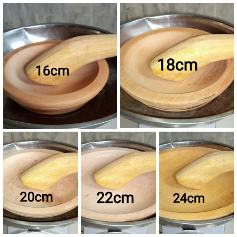 Paling Murah Cobek Kayu+ulekan Size 16cm NR5k5BEsdJ0q3M