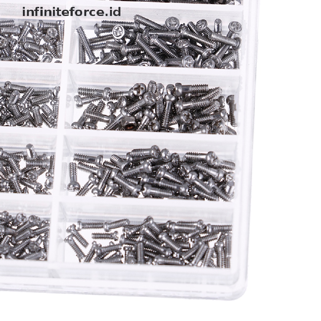 (Infiniteforce.Id) 1000pcs / Set Sekrup + Mur + Baut Untuk Reparasi Kacamata