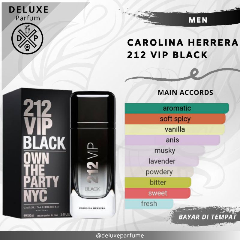 Parfum CAROLINE HERRERA 212 VIP BLACK Perfume Farfum Minyak Wangi Tahan lama Original Pria