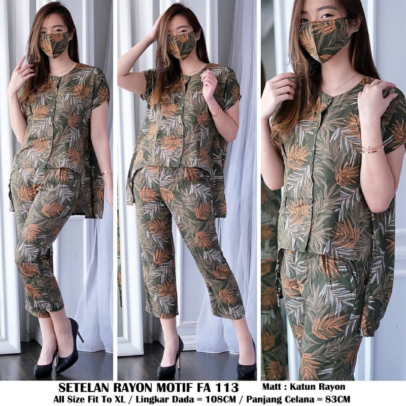 SETELAN RAYON MOTIF FA 113 import