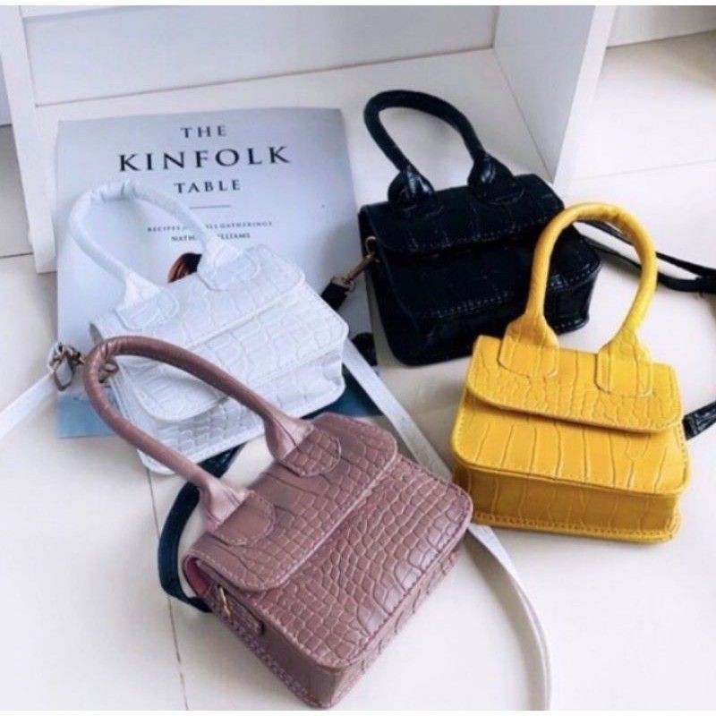 Tas croco mini/Tas selempang mini korea terbaru