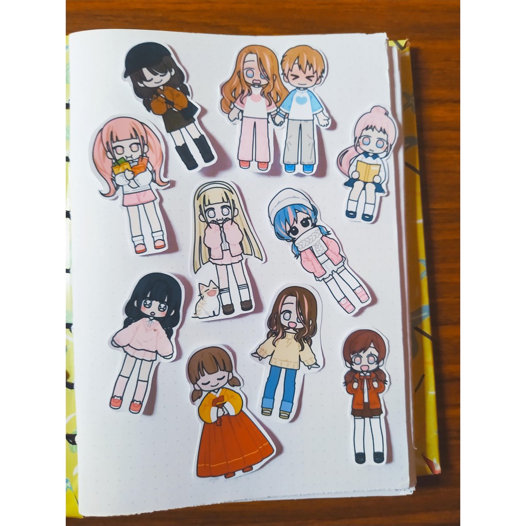 

25pcs stiker gambar gadis cute