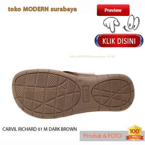 CARVIL RICHARD 01 M DARK BROWN sandal pria casual sandal jepit