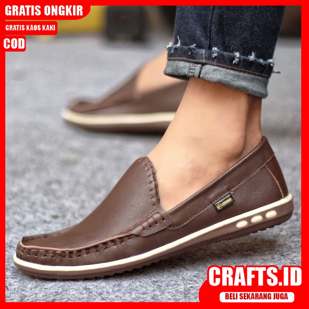 Crafts - Sepatu Formal Casual Hitam Kulit Kerja Pria