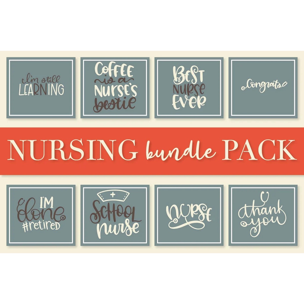 Nurse Bundle Hand Lettered Designs