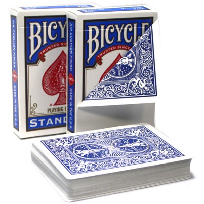 2 DECKS BICYCLE RIDER BLUE & RED DOUBLE BACK NO FACE MAGIC TRICKS PLAYING CARDS