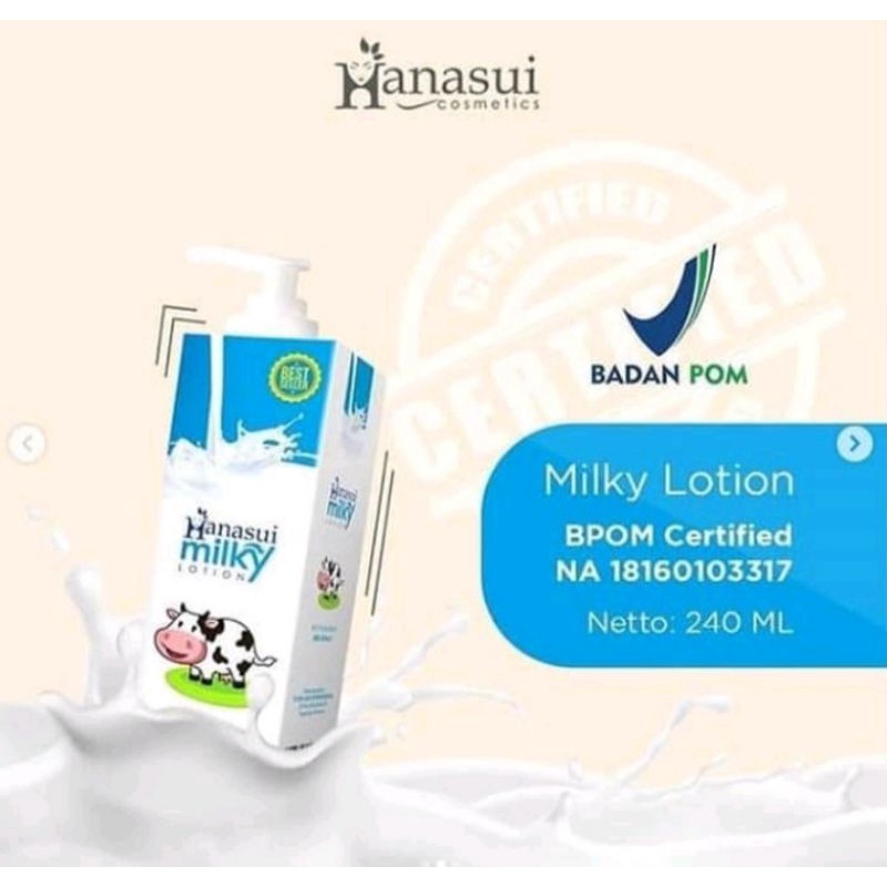 Hanasui Milky Lotion 240mL / Body Lotion / Hand and Body Lotion