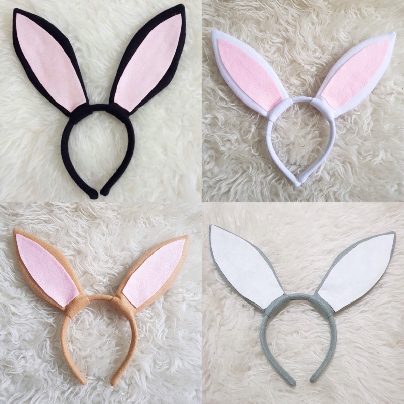 Bando Bunny Bando Kelinci Hitam Pink Easter Bando halloween kostum Kelinci Kostum Halloween