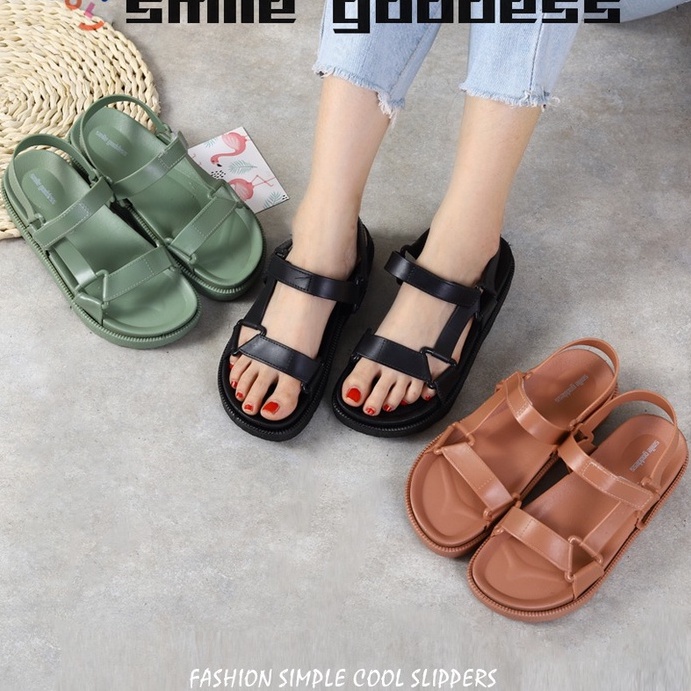 ♥TASBLUE♥ Sandal wanita impor penutup sandal bermutu tinggi mengenakan Briken Korea gaya S32