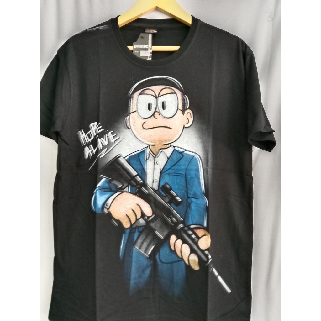 KAOS DISTRO HITAM NOBITA DETEKTIF UNTUK PRIA N WANITA