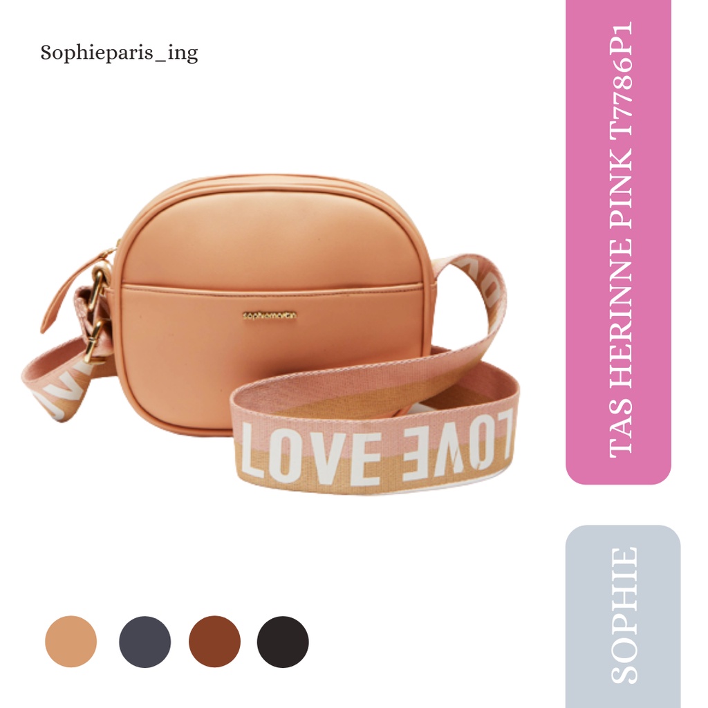TURUN HARGA TAS SOPHIE MARTIN TAS  VARIASI  HERINNE PINK NAVY BROWN BLACK IMPORT TAS SLEMPANG WANITA