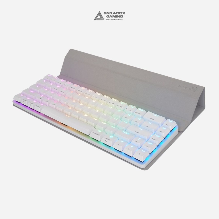 Paradox Gaming ZX68 White LowProfile Hotswap Bluetooth Gaming Keyboard