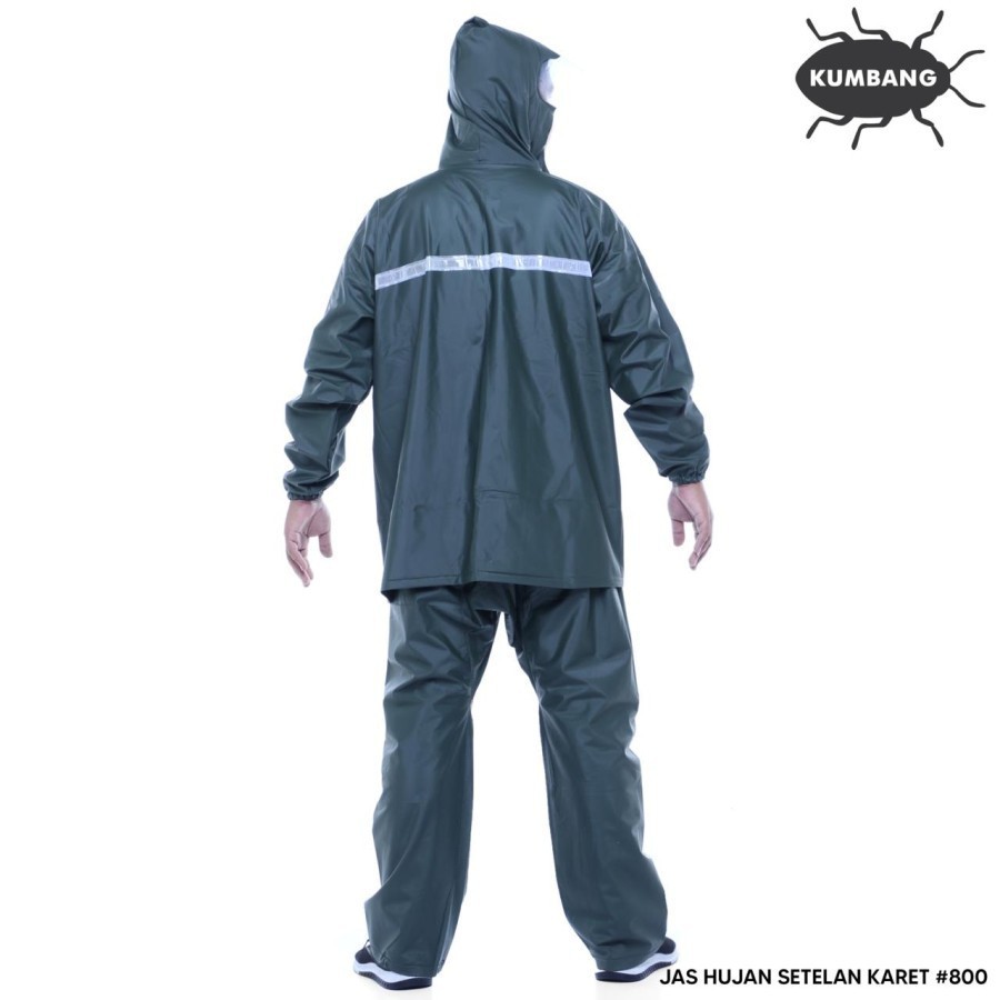 Jas hujan setelan/ Mantel setelan/ Jas hujan karet kumbang 800