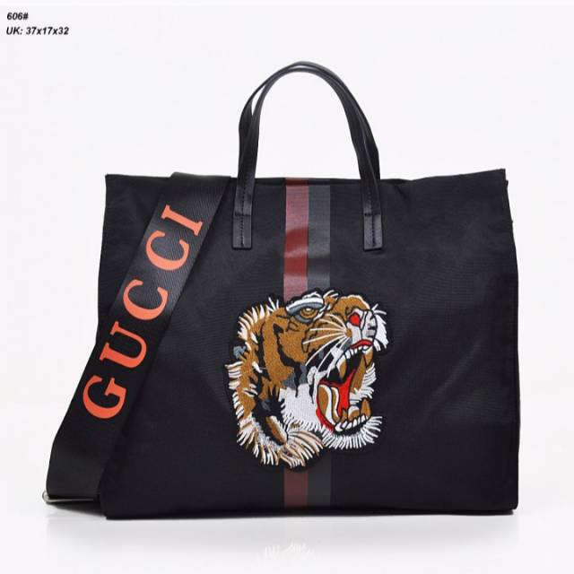 TAS TOTE GUCCI EMBROIDED TIGER 606 (KANVAS)