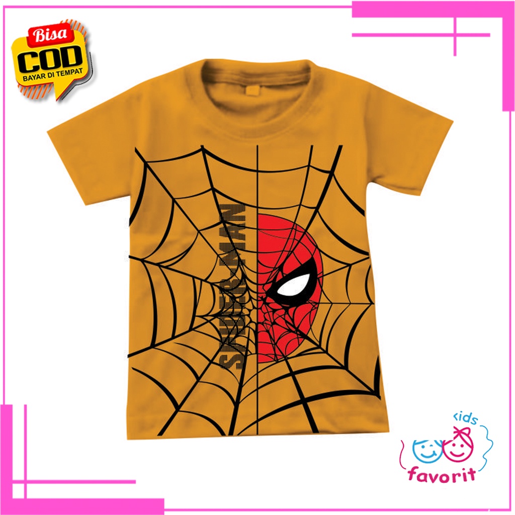 Kaos anak laki laki lengan pendek kaos harian anak anak gambar spiderm4n