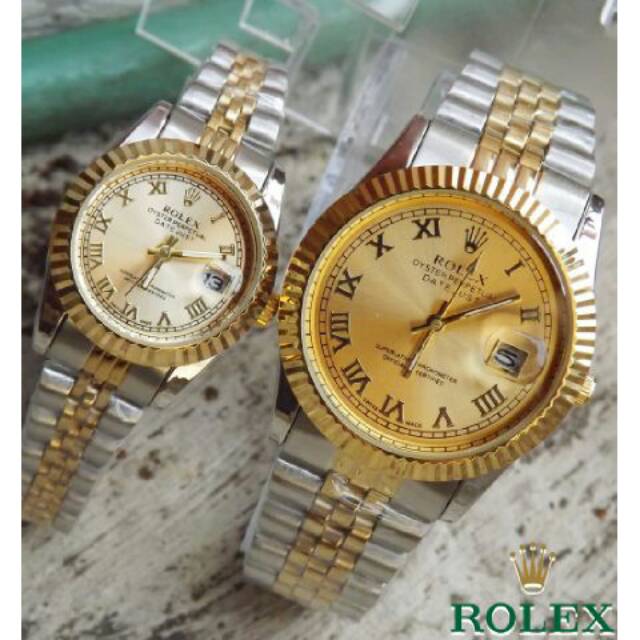 Jam tangan rolex couple romawi
