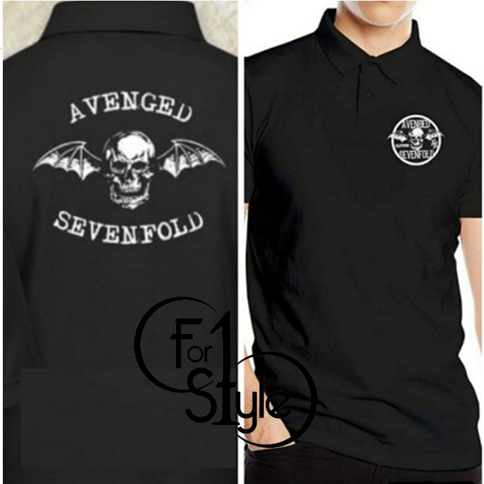 POLO SHIRT AVENGED SEVENFOLD KAOS KERAH GRUP MUSIK