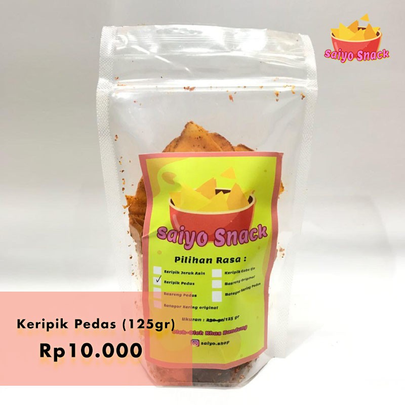 

Keripik Pedas / Jeruk Asin 125gr
