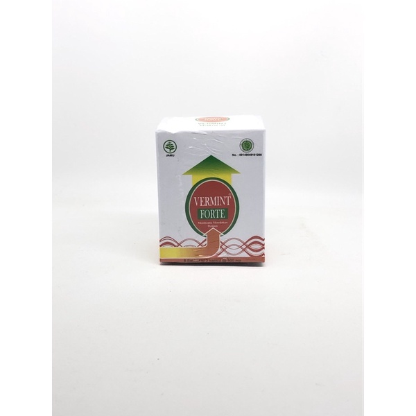Vermint Forte Ekstrak Cacing Tanah 500 Mg  isi 16 kapsul (8 sachet @ 2 kapsul) Per Dus