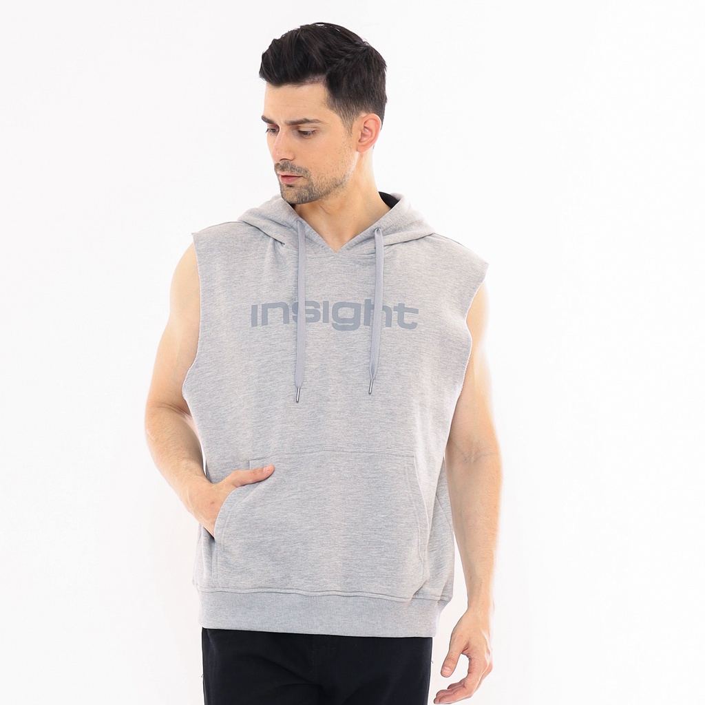 Insight Jumper Pria Abu - Abu Terang C Muscle Hoodie IS218103-LGH Planet Surf