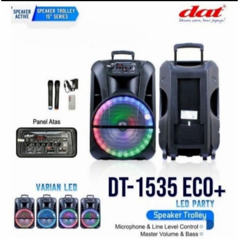speaker Trolley active salon speaker aktif DAT DT-1535 ECO+ DT 1535 DAT DT 1535 ECO + 15 inch Promo