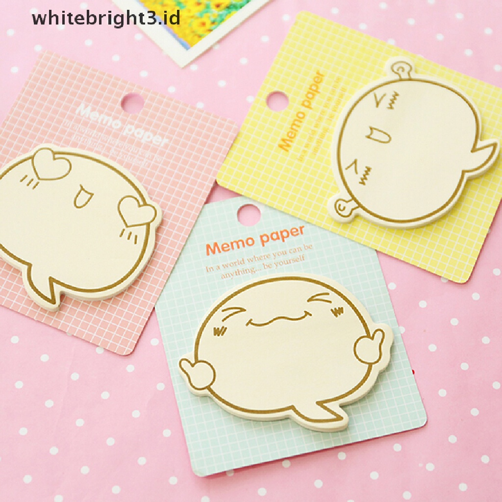 (whitebright3.id) 1pc Sticky Notes / Memo Pad Untuk Kantor 1pc Sticky Notesmemopost It Desain Kartun Lucu Imut Multi Warna Untuk Perlengkapan Kantorsekolah