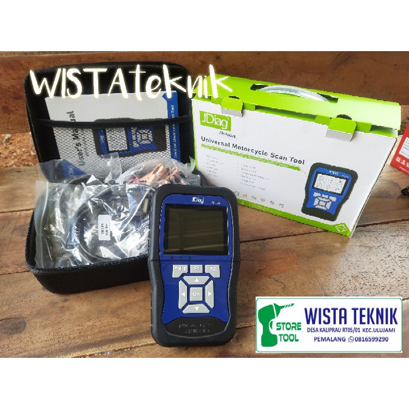 JDiag M100 Scanner injeksi motor Obd1 dan obd2 bisa seting CO dan reset ISC-1