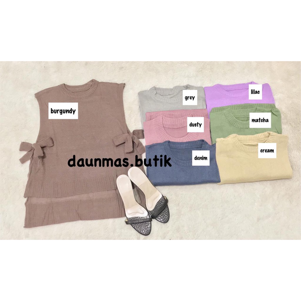 1KG MUAT 7PCS | ILLO VEST OUTER ROMPI KNITWEAR TALI RAJUT PREMIUM HITS OOTD FASHION SELEBGRAM WANITA