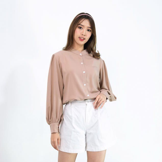WANITA FASHION PEGGYA ATASAN KEMEJA WANITA BLOUSE-1