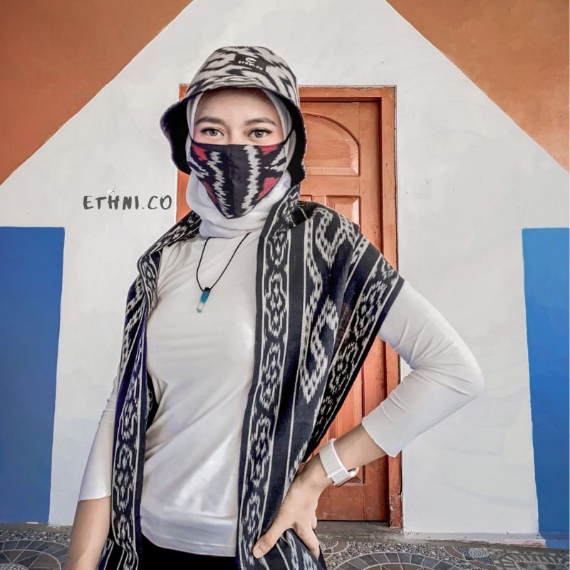 Syal Tenun Halus Selendang Motif Etnik-1