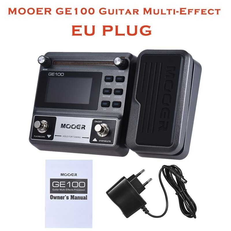 Rekaman Pedal Loop Gitar Multi Efek MOOER dengan Layar LCD -GE100