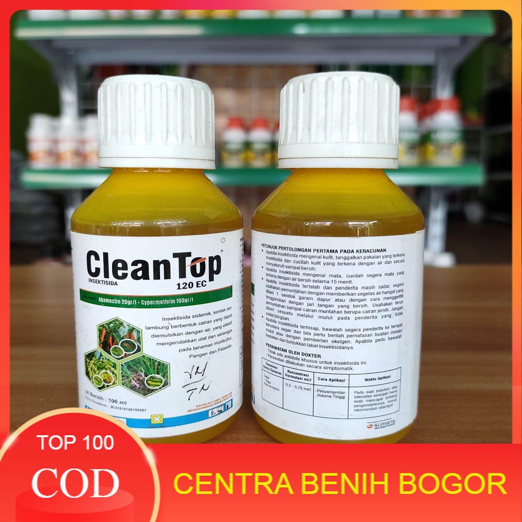 ASLI Insektisida Cleantop 120EC 100ml. abamektin pembasmi hama tanaman