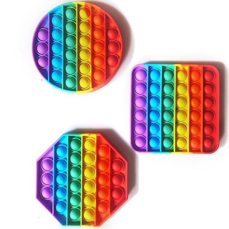Pop It Fidget Toy RAINBOW Mainan fidget toys push pop it