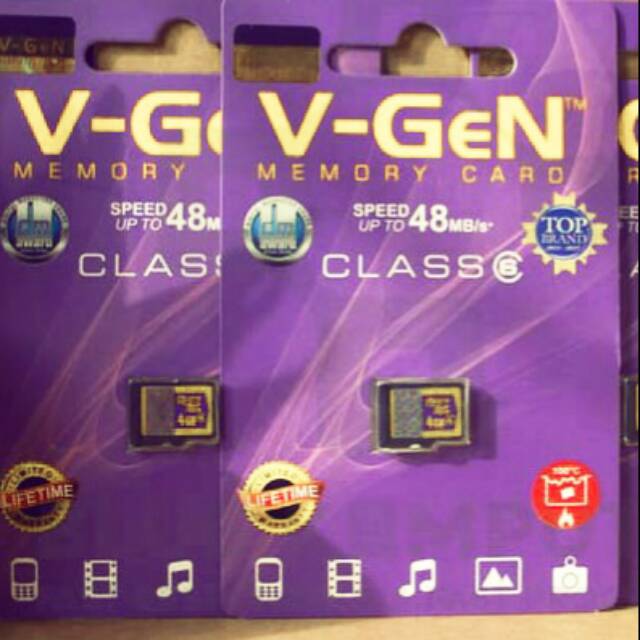 Memori card v-gen 4 gb original class 6