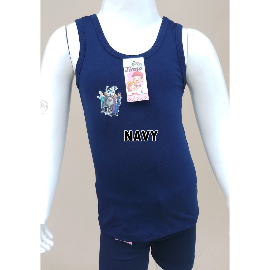 Tanktop/Singlet TALI BESAR TIANA Anak Perempuan 1-12 Tahun