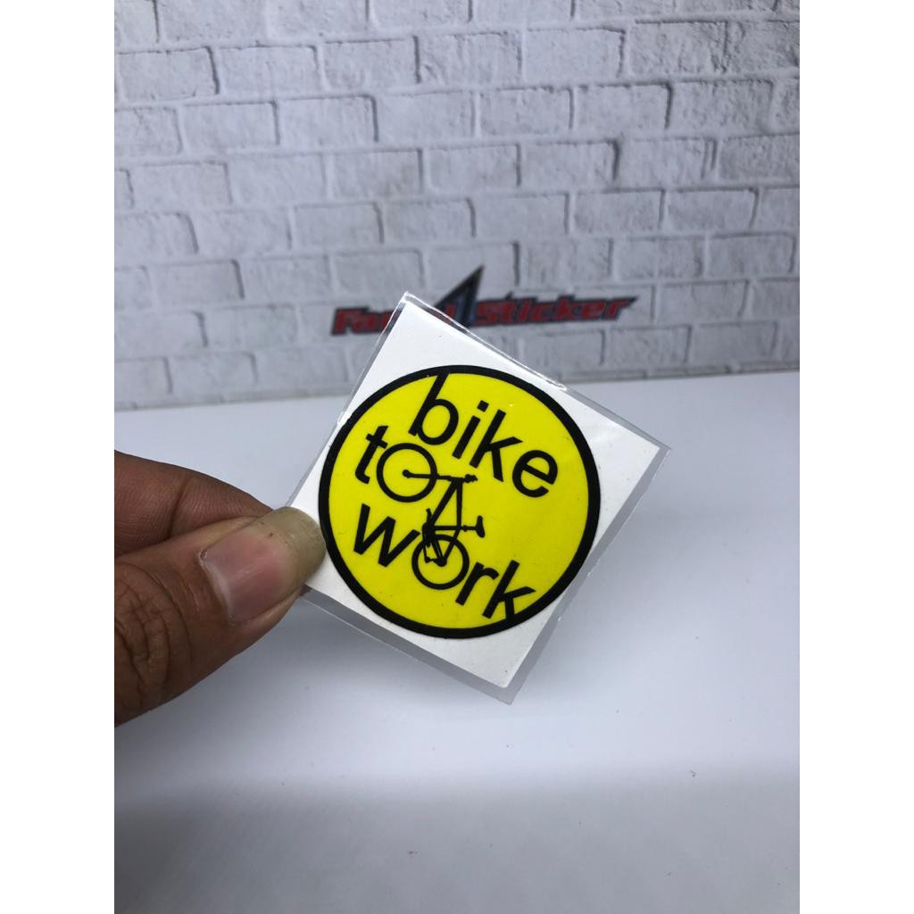 Stiker sepeda sticker BIKE TO WORK