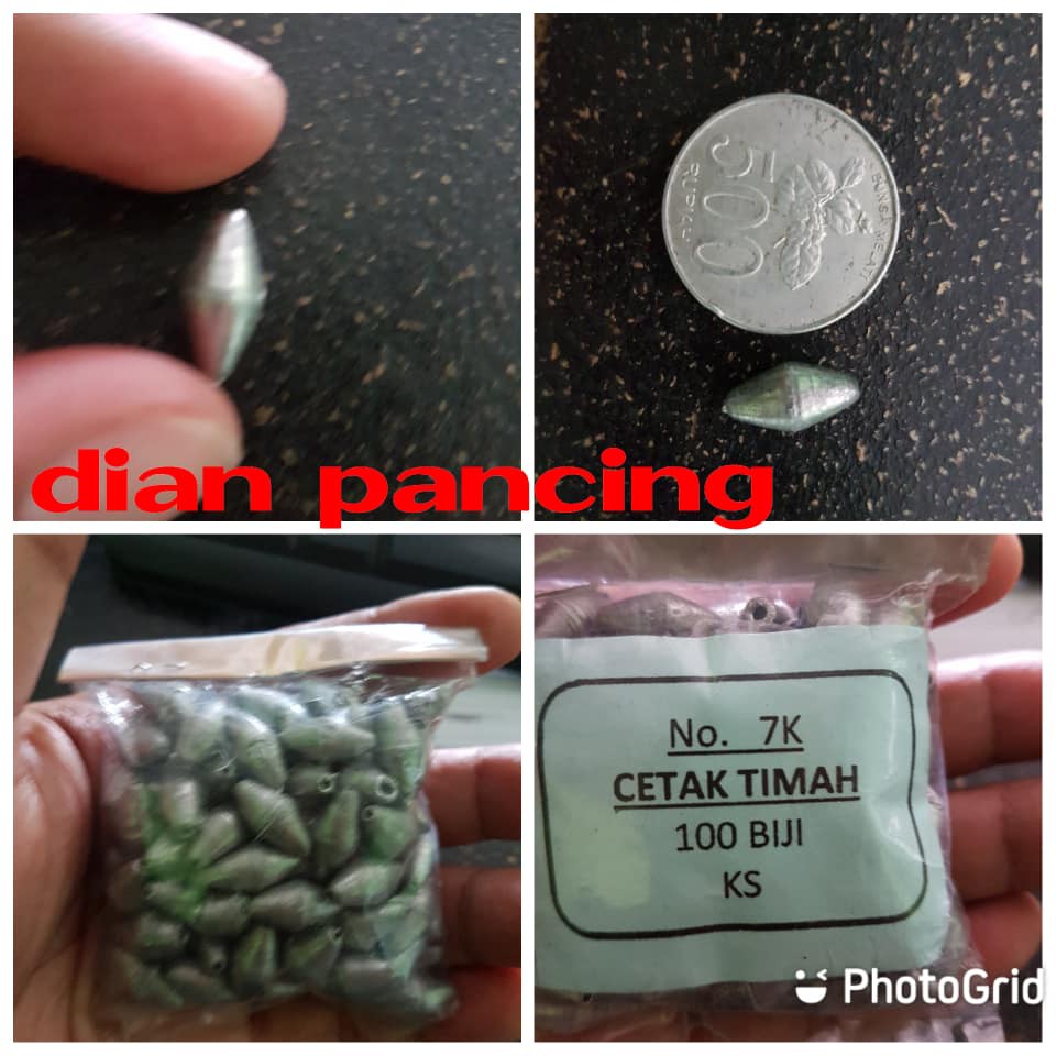 Timah 7K 4 GRAM / Timah Pancing Berat 4 gr