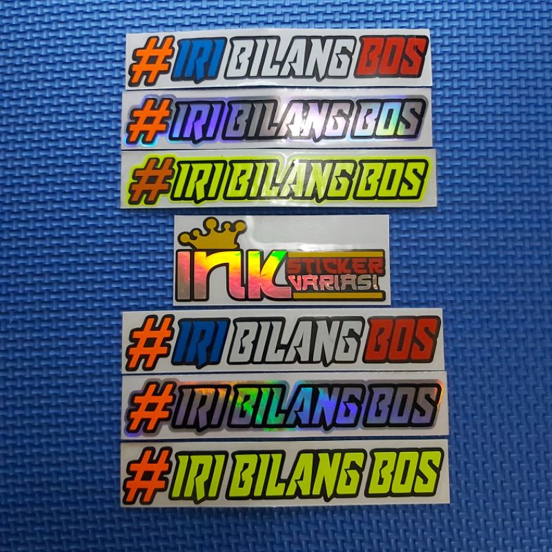 STICKER IRI BILANG BOS CUTTING