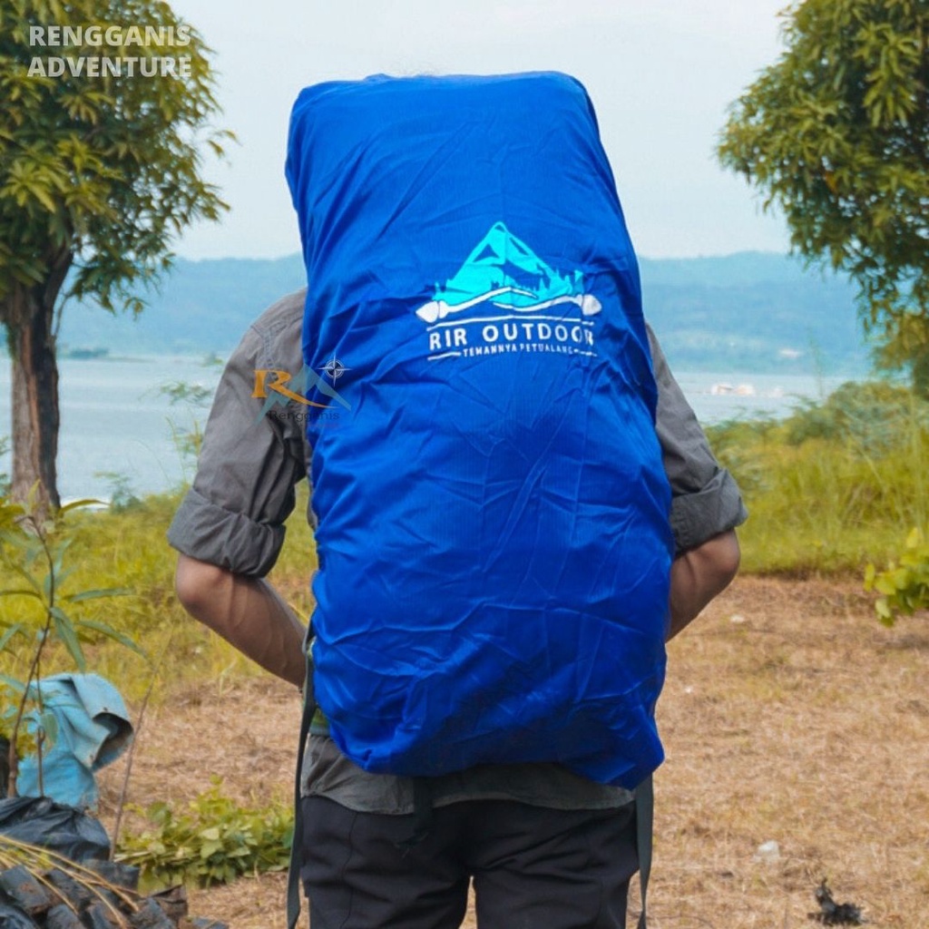 COVERBAG RAIN COVER MERK RIR OUTDOOR PELINDUNG TAS AIR COVER BAG 60 L DAN 80 L ANTI AIR WATRPROOF