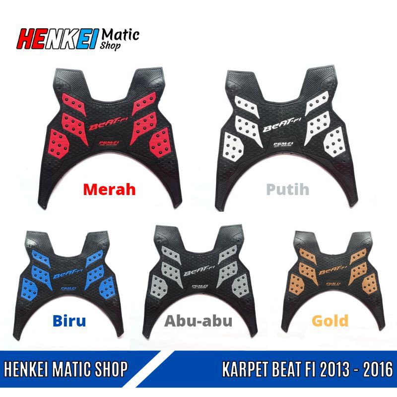 Monster Keset Motor Beat Karpet Beat Fi Tahun 2013 - 2016 Pijakan Alas Kaki Motor Beat Lama