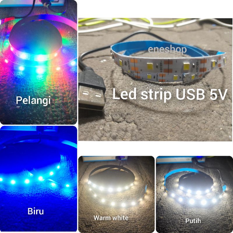 Lampu led strip USB 5v 2835 3528 / 50cm