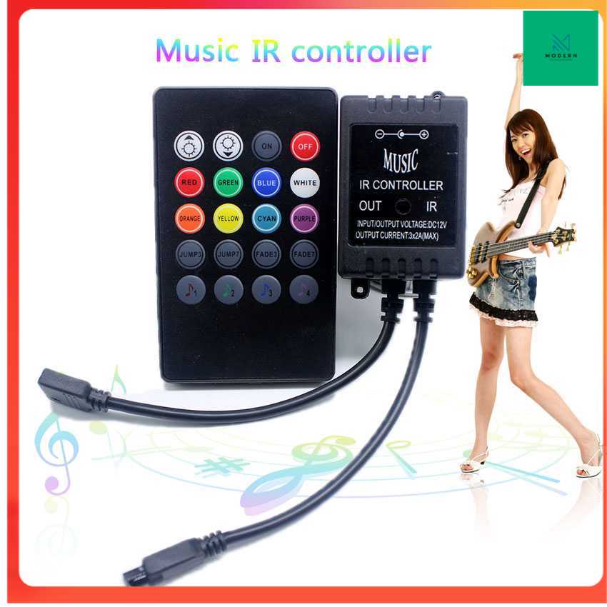 TD - CGC Tightsen Sensor Suara Music Control Lampu LED Strip + Remote Control