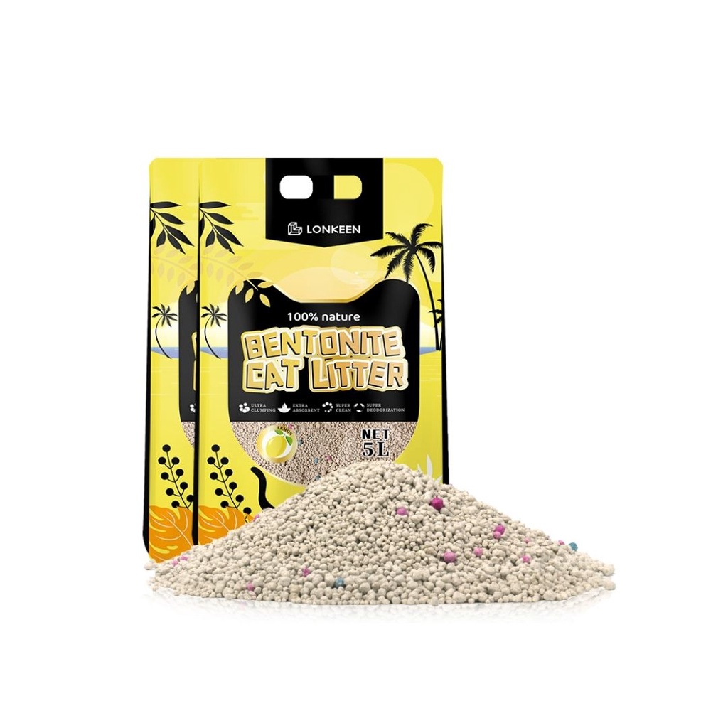 PH.Medan PASIR LONKEEN Bentonite Cat Litter 5L - LAVENDER